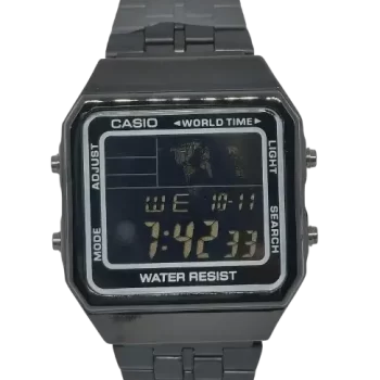 Vintage Series Digital Black Unisex's Watch Full Black-A500WA-2FB - Image 2