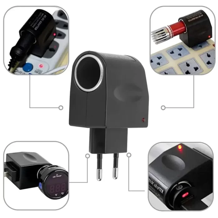 Car AC to DC Power Converter Multifunctional Cigarette Lighter Adapter for Car Charger - Image 4