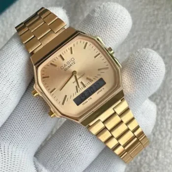 Casio Dual Time Watch Gold Color