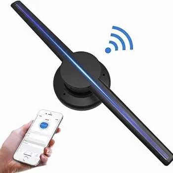 3D Hologram Fan with WiFi, 3D Hologram Projector Advertising Display for Business Store Signs, Bar, Casino, Party & Halloween - 42 cm diameter - Image 6