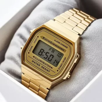 Digital watch for women - Digital Gold Dial Women's Watch-B640WC-5ADF - Image 3
