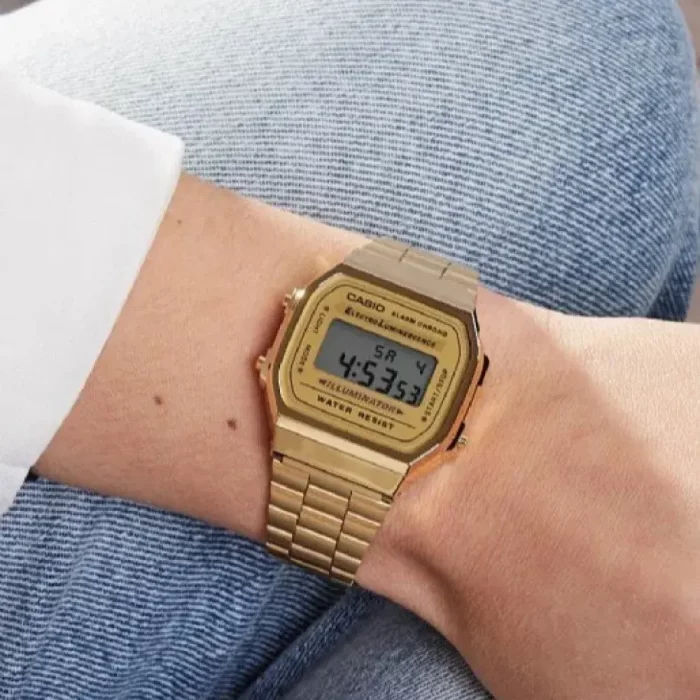 Digital watch for women - Digital Gold Dial Women's Watch-B640WC-5ADF - Image 5