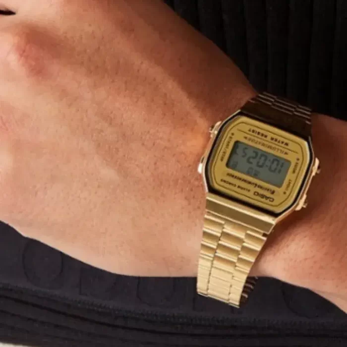 Digital watch for women - Digital Gold Dial Women's Watch-B640WC-5ADF - Image 4
