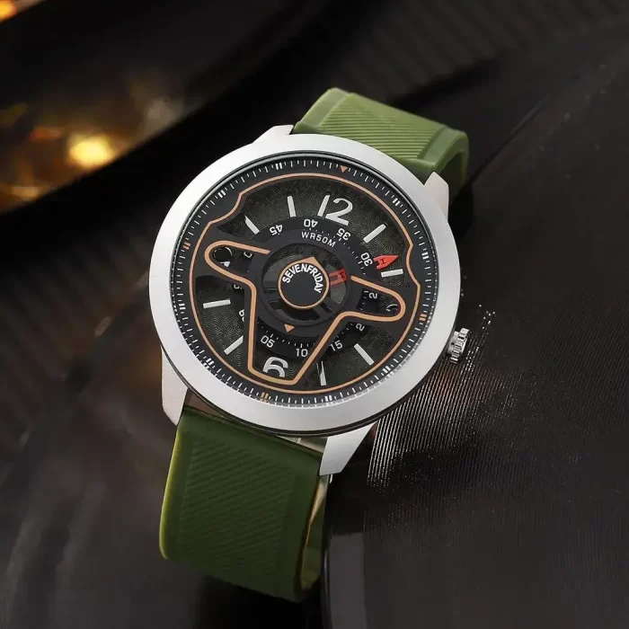 Seven Friday Digital Watch - Steering Wheel Fashion Watch Green