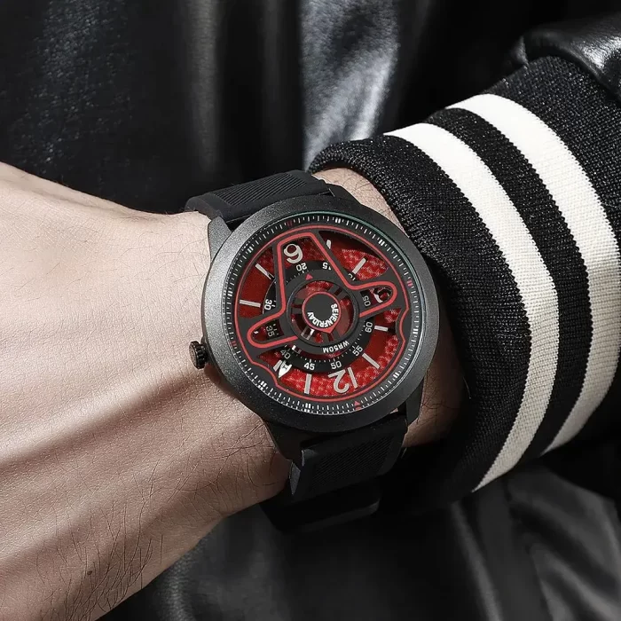 Seven Friday Digital Watch - Steering Wheel Fashion Watch Black - Image 2