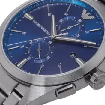 Emporio Armani Analog Chronograph Watch - For Men AR11480 Stainless Steel Blue Dial - Image 2