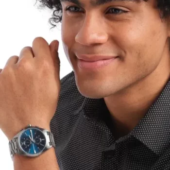 Emporio Armani Analog Chronograph Watch - For Men AR11480 Stainless Steel Blue Dial - Image 4