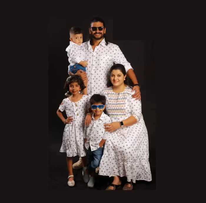 Premium Range of Family Dress with Long Gown for Women - White Color