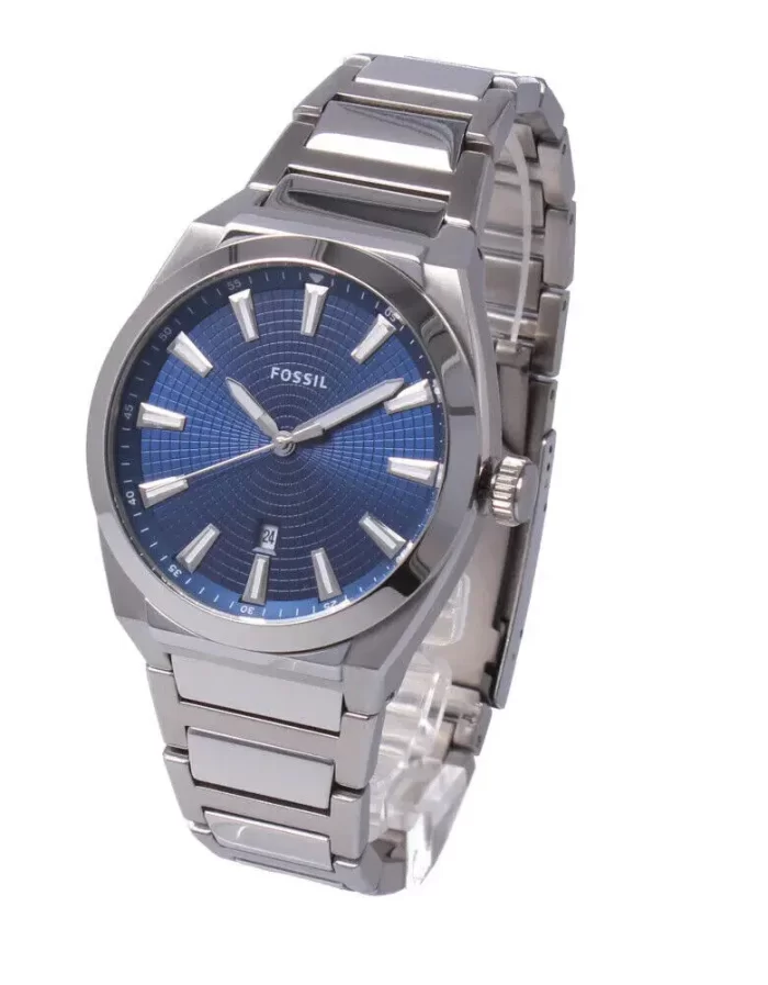 Everett Three-Hand Date Stainless Steel Watch Blue Dial - FS5984 - Image 2