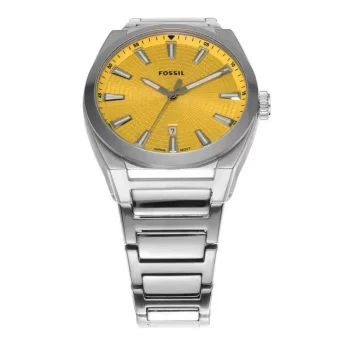 Yellow Dial Watch - Fossil Everett Stainless Steel Watch FS5984 | Elegant & Reliable - Image 4