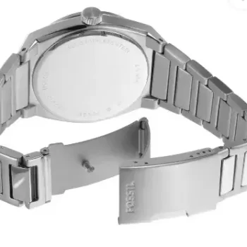 Everett Three-Hand Date Stainless Steel Watch Red Dial - FS5984 - Image 3