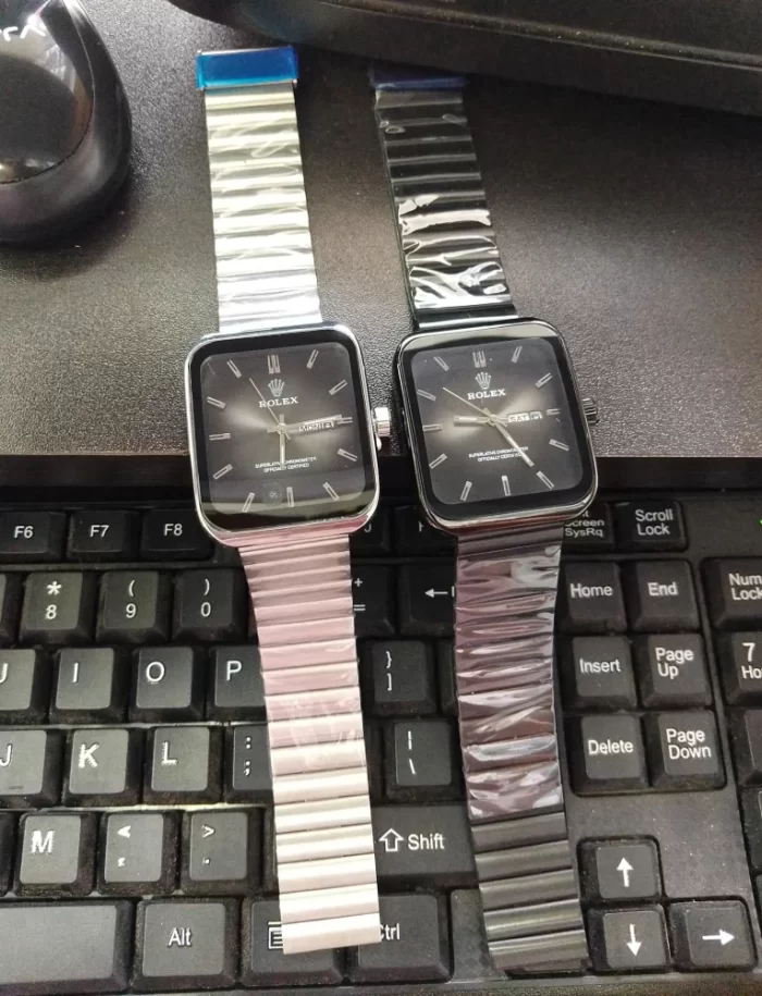 Square Analog Swiss Watch Black - Image 2