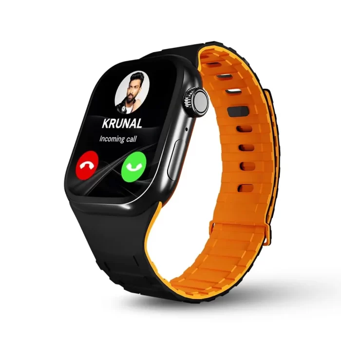 TS TIMESTONE Fusion with 2.01” HD Always On Display Bluetooth Calling Smart Watch, Metal Body, Rotary Crown, 500 Nits, Health Tracking, Wireless Charging with 1 Year Warranty