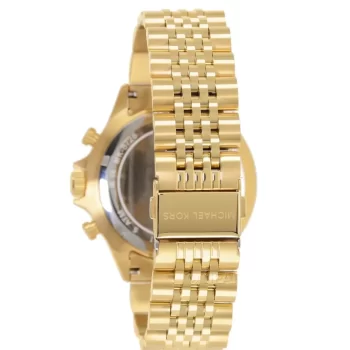 Michael Kors Men’s Chronograph Stainless Steel Gold and Black Dial 44mm Watch MK8726 - Image 2