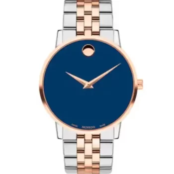 Movado Museum Swiss Analog Blue Round Men Watch MM01