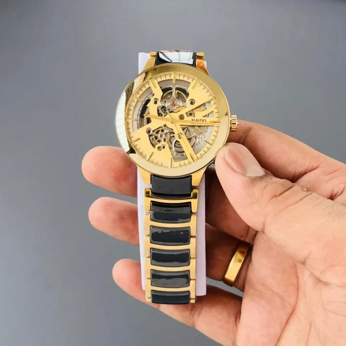 RDO Centrix Automatic Diamonds Open Heart Gold & Black - Image 2