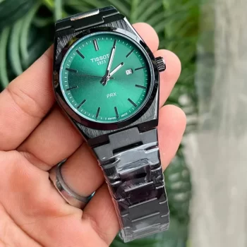 TST PRX 35 Powermatic 80 Stainless Steel Mens Watch Black & Green