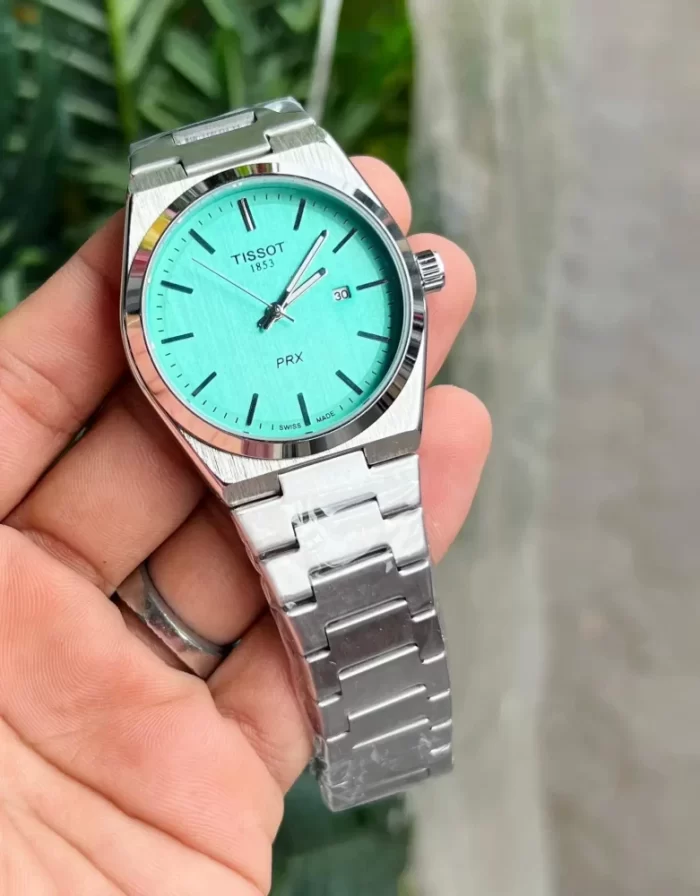 TST PRX 35 Powermatic 80 Stainless Steel Mens Watch Green & Silver - Image 2