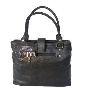 Women's Genuine Leather Hand Bag with 2 Year Warranty ( MFT-3-Black) - Image 2