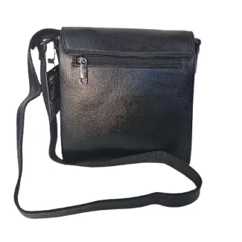 Genuine Leather Sling Bag with 2 Year Warranty (Black) - Image 3