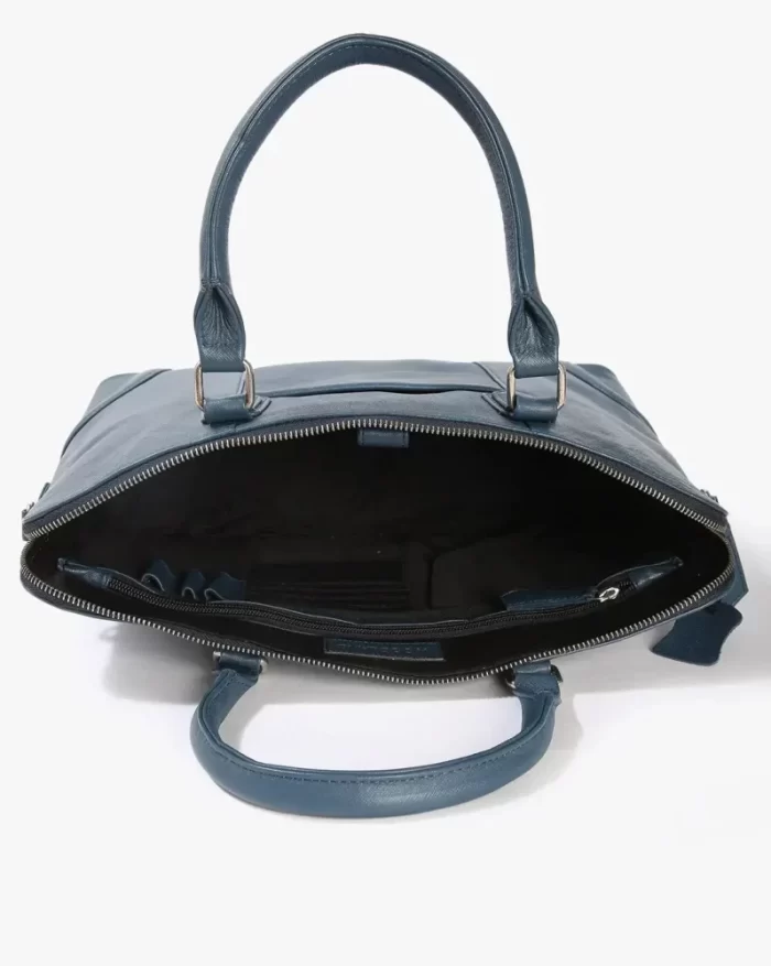 Women's Genuine Leather Hand Bag with 2 Year Warranty ( CON-2-Blue) - Image 2