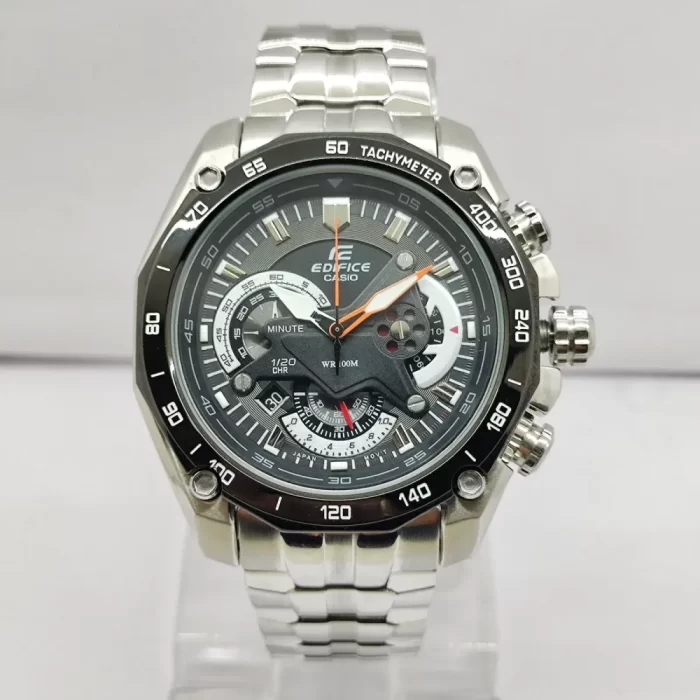 Edifice EF-554SP-1AVDF (EX007) Chronograph Black Dial Steel Watch For Men
