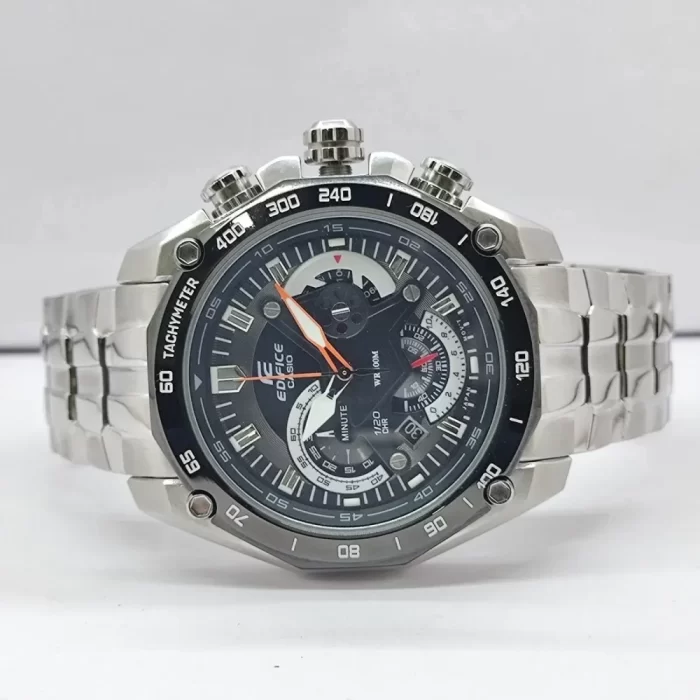 Edifice EF-554SP-1AVDF (EX007) Chronograph Black Dial Steel Watch For Men - Image 2