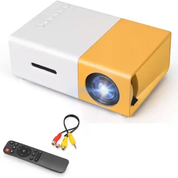 Mini Projector Portable Full Color LED LCD Video Projector with HDMI USB AV Interfaces and Remote Control
