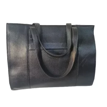 Genuine Leather Women's Tote Bag with 2 Year Warranty (Black)
