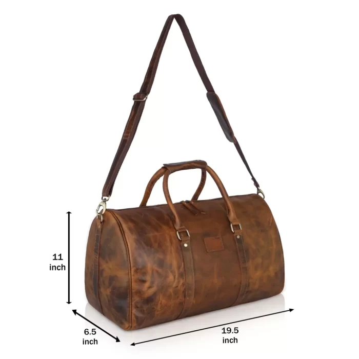 Genuine Leather Premium Multi Utility Duffle Bag Alpha Elegance with 2 Year Warranty - Image 5