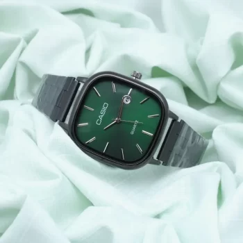 Green Dial Watch - Quartz Classic Watch For Men & Women Green & Black