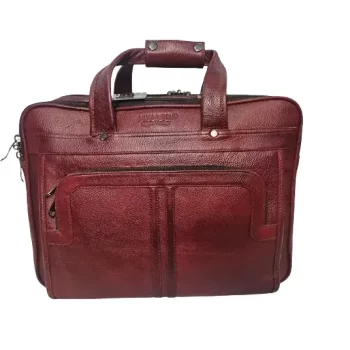 Genuine Leather Brown Laptop Bag with 2 Year Warranty