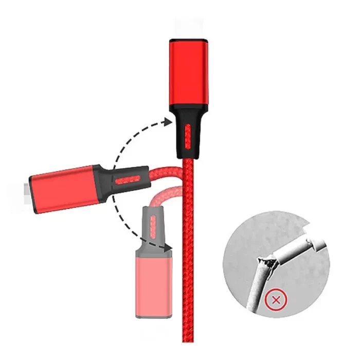 3 in 1 USB Charging Cable with Type-C, for IOS, Connector, Portable Multi Retractable Charging Cable (Compatible with Mobile) - Free Product - Image 3