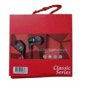 Classic Series Black Wired Earphone, Compatible for Mobile, Laptop & Tablet - Free Product - Image 5
