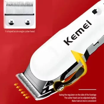 Kemei KM809A Hair Trimmer Professional USB Rechargeable Electric Hair Trimmer Men's Electric Beard Trimmer Hair Cutting Machine - Image 6