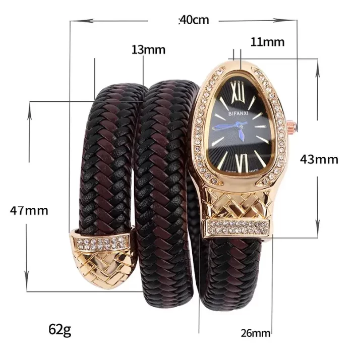 Snake Watch Collection Analog Watch - For Women Snake Black, Ladies Watch - Image 2
