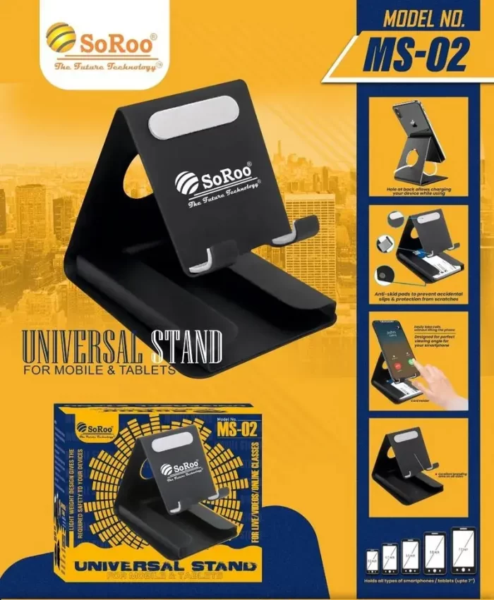 Universal Metal Mobile Stand for Mobile & Tablets SoRoo Brand - Free Product - Image 5