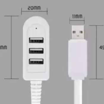 USB Extension Hub 3 USB Port High-Speed, Itouch Brand Compactable with Windows, Android and Mac OS- Free Product - Image 4