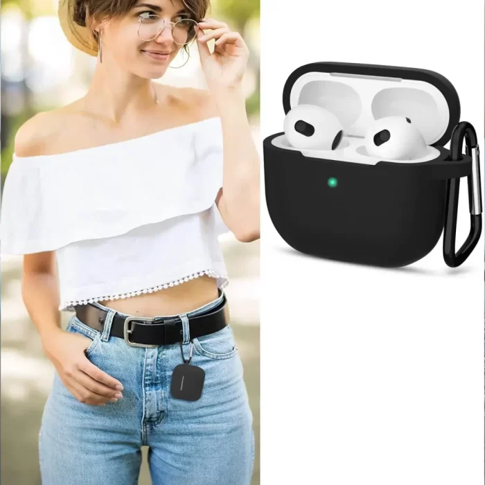 AirPods Case Cover with Keychain Neck, Protective Silicone Case , Shockproof - Free Product - Image 6