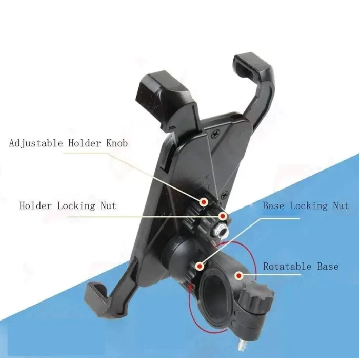 Bike Mobile Holder ,Universal 360 Degree Adjustable Mobile Phone Holder for Bicycle | Bike | Motorcycle | Ideal for Maps | Navigation- Free Product - Image 4