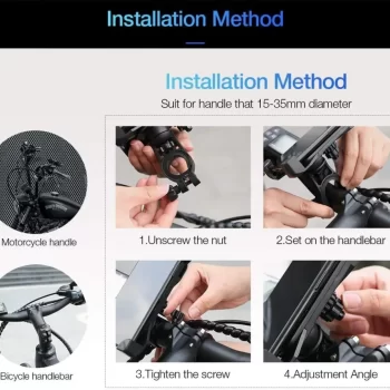 Bike Mobile Holder ,Universal 360 Degree Adjustable Mobile Phone Holder for Bicycle | Bike | Motorcycle | Ideal for Maps | Navigation- Free Product - Image 5
