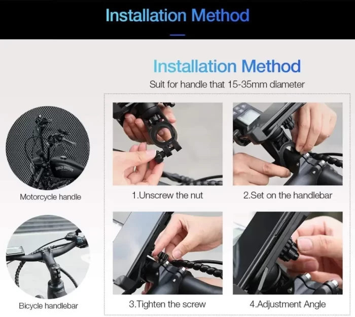 Bike Mobile Holder ,Universal 360 Degree Adjustable Mobile Phone Holder for Bicycle | Bike | Motorcycle | Ideal for Maps | Navigation- Free Product - Image 5