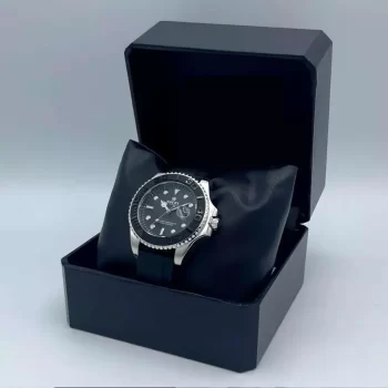 Rolex Stylish Analog Perpetual Yacht-Master Swiss Watch Black Fiber Strap - Image 4