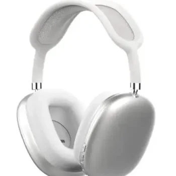 Bluetooth Headphones Wireless Headset Max with Smart Pouch Cover Deep Bass with Upto 12 Hours Playtime - White - Image 2