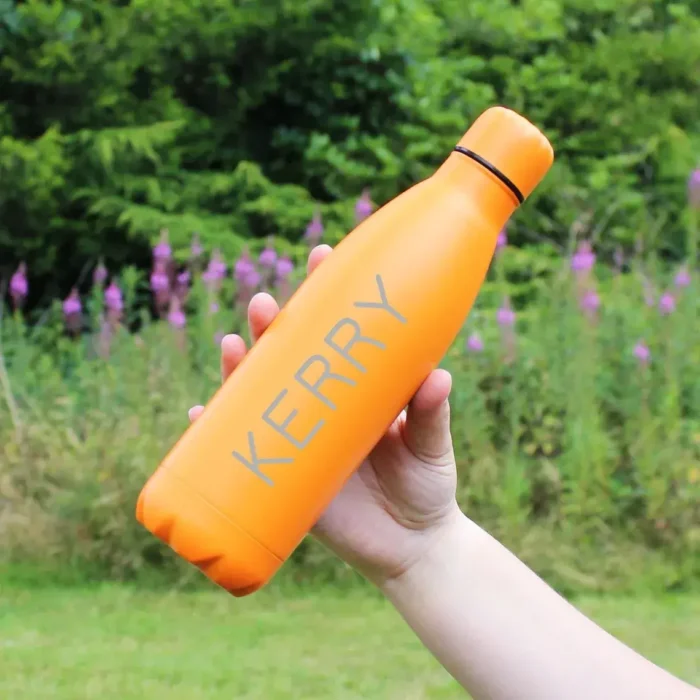 Custom Water Bottles orange color
