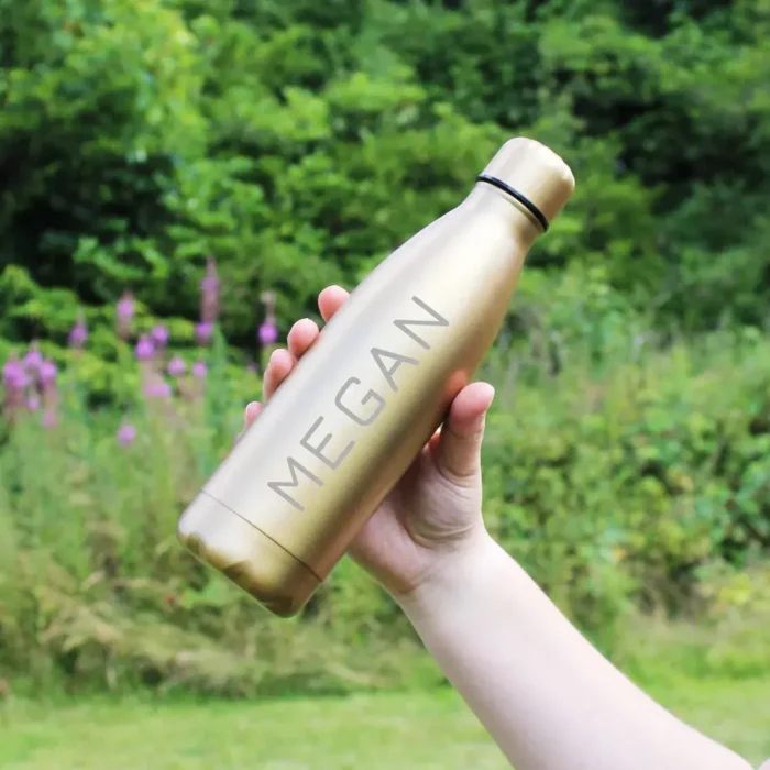 Custom Water Bottles golden