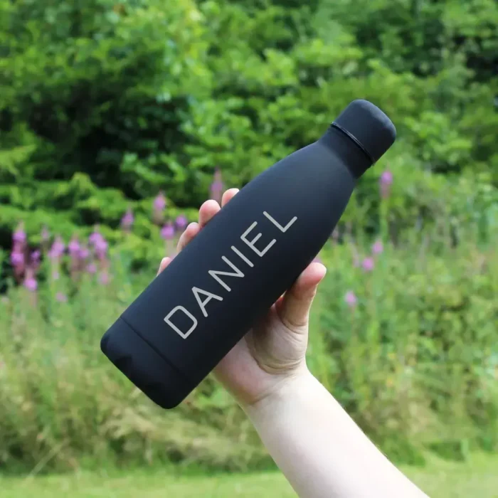 Custom Water Bottles black