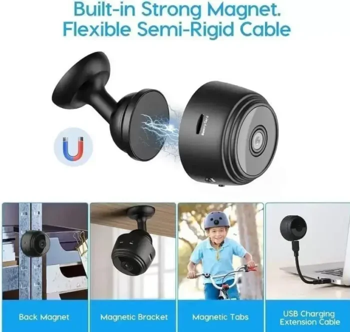 Mini Camera Price - WiFi Magnetic Camera 1080P Wide Angle WiFi Wireless Mini Camera with Motion Detection Magnetic Mount Video Camera for Indoor and Outdoor - Image 6